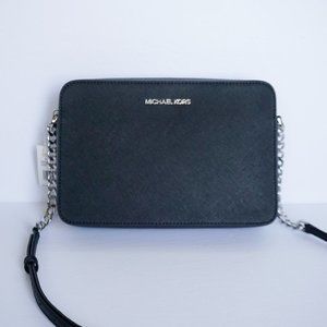 Michael Kors Jet Set Item Xbody Bag Black/Silver